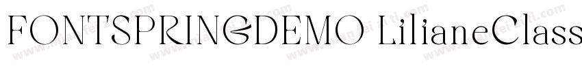FONTSPRINGDEMO LilianeClasseMediumR字体转换
